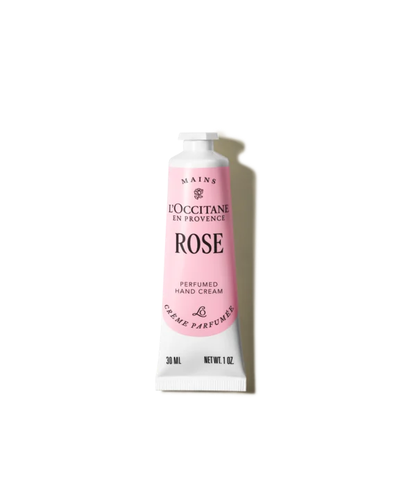 Tubo de creme de mãos Rose da L’Occitane, de 30 ml.