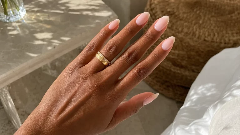 milky french manicure